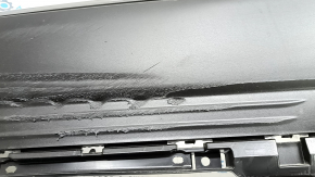 Subaru Forester 25-26 rear bumper, gray, missing left side, pinched, torn, cracks, scratches