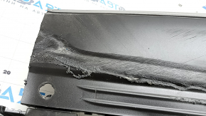 Subaru Forester 25-26 rear bumper, gray, missing left side, pinched, torn, cracks, scratches
