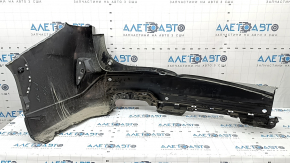 Subaru Forester 25-26 rear bumper, gray, missing left side, pinched, torn, cracks, scratches