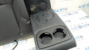 Subaru Forester 25-26 black leather, perforated, blue stitching, with armrest, heated, wrinkled, needs cleaning.