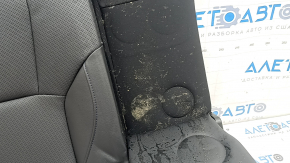 Subaru Forester 25-26 black leather, perforated, blue stitching, with armrest, heated, wrinkled, needs cleaning.