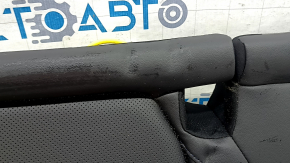 Subaru Forester 25-26 rear seat cushion, black leather, perforation, blue stitching, heated, wrinkled, needs cleaning