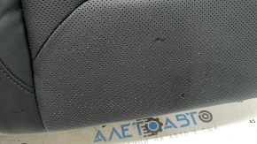 Subaru Forester 25-26 rear seat cushion, black leather, perforation, blue stitching, heated, wrinkled, needs cleaning