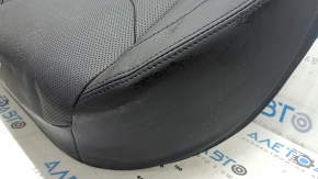 Subaru Forester 25-26 rear seat cushion, black leather, perforation, blue stitching, heated, wrinkled, needs cleaning