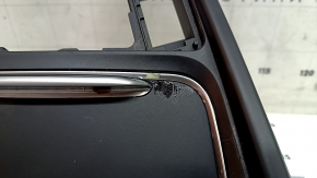 BMW 3 F30 16-18 center console trim with cup holders, black, with cigarette lighter, chrome trim