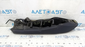 Right rear seat side trim for Hyundai Sonata 15-17, black leather, worn