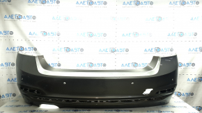 Bare rear bumper for BMW 3 F30 16-18 with parking sensors, white A96, scratches, broken mount
