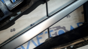 Left fog light grille frame for BMW 3 Series F30 16-18 Sport, partially open, with gray molding, sand