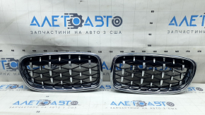 Right radiator grille BMW 3 F30 4D 12-18 sand on chrome