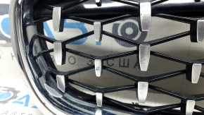 Right radiator grille BMW 3 F30 4D 12-18 sand on chrome