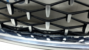 Right radiator grille BMW 3 F30 4D 12-18 sand on chrome