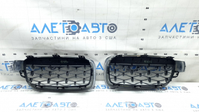 Right radiator grille BMW 3 F30 4D 12-18 sand on chrome