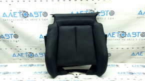 BMW 3 F30 12-18 passenger seat cushion upholstery, black leather with gray stitching, heated, Sport
