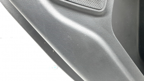 Door trim panel, rear right Ford Explorer 20-20, black leather without curtain, XLT, armrest and insert, black leather with white stitching, with handle, scratches