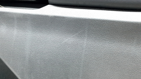 Door trim panel, front right Ford Explorer 20-20, black leather without curtain, XLT, armrest and insert, black leather with white stitching, with handle, worn