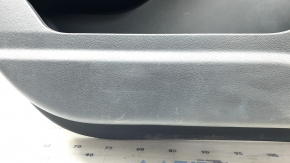 Front left door panel for Ford Explorer 2020, black leather, no curtain, XLT, armrest and insert, black leather with white stitching, with handle, scratches