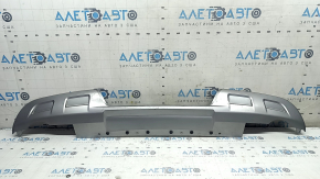 Ford Explorer 20-21 rear bumper lower trim, gray, 2-pipe, XLT, torn, scratches, crack in mount