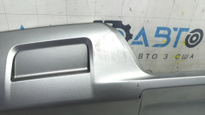 Ford Explorer 20-21 rear bumper lower trim, gray, 2-pipe, XLT, torn, scratches, crack in mount