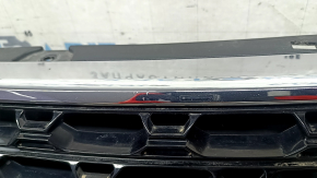 Radiator grill with frame and chrome assembly Ford Explorer 20-25 with emblem, XLT, sand, crack on the emblem, missing fragment on the emblem