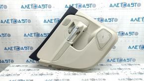 Rear left door panel for Mercedes X247 GLB 20-23 beige with black and beige leather inserts, Burmester, chrome trim, with handle