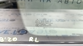 Rear left window, blind glass, Mercedes X247 GLB 20-26, chrome, tinted, seal cut