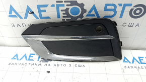 Left front bumper grille for Volvo XC60 18-21 with parking sensors and chrome molding, scratched