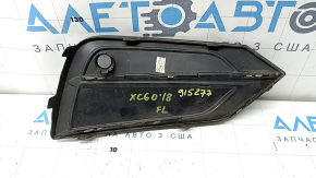 Left front bumper grille for Volvo XC60 18-21 with parking sensors and chrome molding, scratched