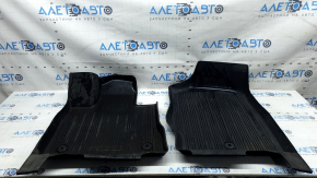Set of black rubber floor mats for Ford Explorer 20-22