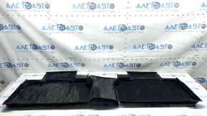 Set of black rubber floor mats for Ford Explorer 20-22