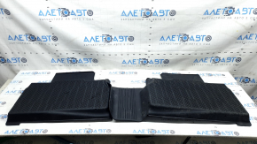 Set of black rubber floor mats for Ford Explorer 20-22