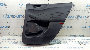 Black rear right door panel for Ford Escape MK4 2023-2026, black leather armrest with black handle, scratches