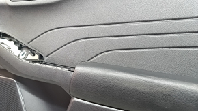 Black rear right door panel for Ford Escape MK4 2023-2026, black leather armrest with black handle, scratches