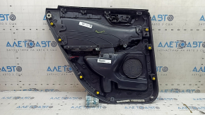 Black rear right door panel for Ford Escape MK4 2023-2026, black leather armrest with black handle, scratches