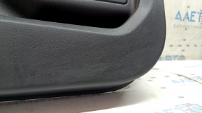 Black door panel, front left, Ford Escape MK4 2023-2026, black leather armrest, dark gray insert, with black handle, scratches, worn