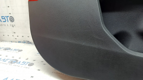 Black door panel, front left, Ford Escape MK4 2023-2026, black leather armrest, dark gray insert, with black handle, scratches, worn