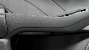 Black door panel, front left, Ford Escape MK4 2023-2026, black leather armrest, dark gray insert, with black handle, scratches, worn
