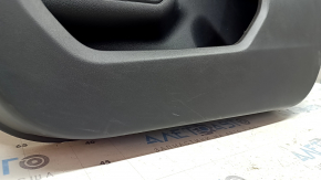 Black front right door panel for Ford Escape MK4 2023-2026, black leather armrest, dark gray insert, with black handle, scratches