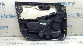 Black front right door panel for Ford Escape MK4 2023-2026, black leather armrest, dark gray insert, with black handle, scratches