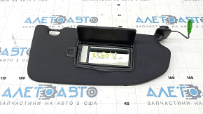 Right sun visor for Volvo XC60 18-26, black, without hook, with backlight, for cleaning