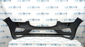 Bare front bumper for Volvo XC60 18-21 with park assist and headlight washers, black, without caps, dents, scratches, cracks, breaks, sand