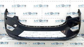 Bare front bumper for Volvo XC60 18-21 with park assist and headlight washers, black, without caps, dents, scratches, cracks, breaks, sand