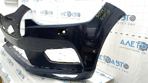 Bare front bumper for Volvo XC60 18-21 with park assist and headlight washers, black, without caps, dents, scratches, cracks, breaks, sand