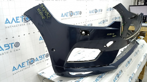 Bare front bumper for Volvo XC60 18-21 with park assist and headlight washers, black, without caps, dents, scratches, cracks, breaks, sand