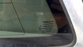 Rear left window, blind glass, Volvo XC60 18-26, without TV tuner, with antenna, tinted, with chrome molding, torn wire