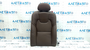 Rear seat backrest, 2nd row, left, Volvo XC60 18-26, black Nappa leather, with headrest, heated, perforated, scratched, needs cleaning, dented
