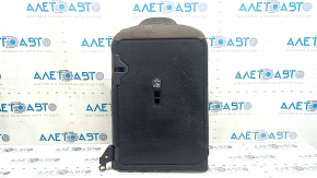Rear seat backrest, 2nd row, left, Volvo XC60 18-26, black Nappa leather, with headrest, heated, perforated, scratched, needs cleaning, dented