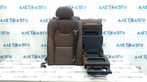 Backrest of the rear row 2 right Volvo XC60 18-26 black Nappa leather, heated, perforated, with a headrest, with a belt, dents, scratches on the back, needs cleaning