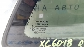 Volvo XC60 18-26 rear right window, tinted, without TV tuner, with chrome molding, Pilkington