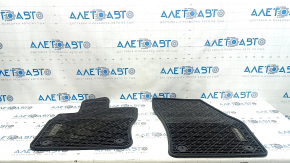 Set of black rubber floor mats for 5 seats for the VW Tiguan 20-24