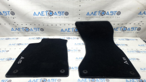 Set of 4 fabric floor mats for the Audi A5 F5 18-25 5D gray with the A5 logo